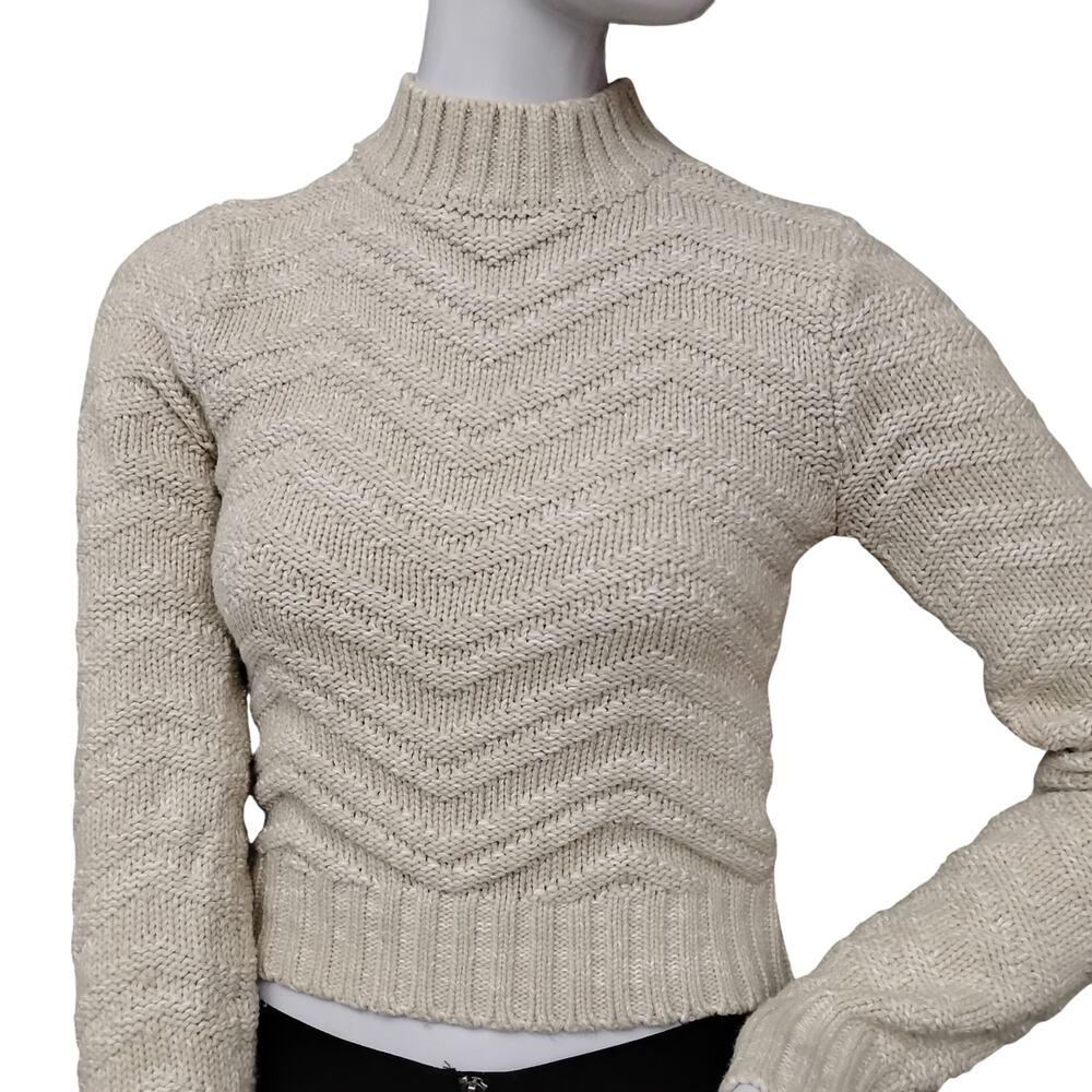 Dynamite Sweater Top Size Small Petite Chunky Beige Knit